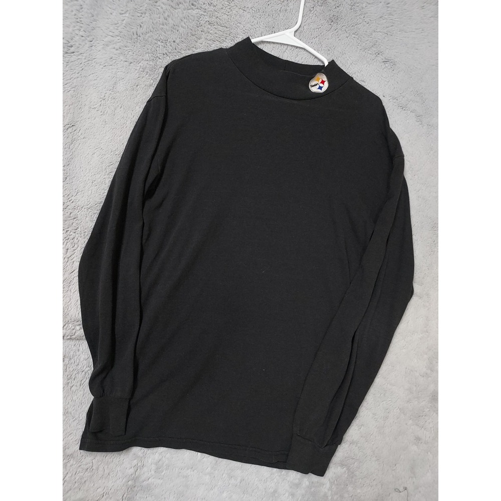 Vintage Pittsburgh Steelers Shirt Mens Medium Mock Neck Long Sleeve Base Layer